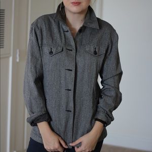 grey lightweight structured jacket